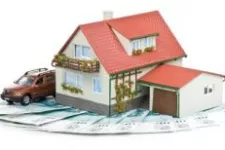 Home with garage door