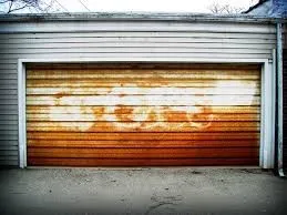 What is causing rust on my garage door?