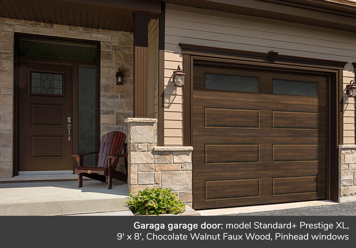 GARAGA garage doors | Standard+ Prestige XL, 9' x 8' | Novatech Entry door